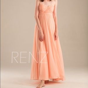 NWT Dusty-Rose Floor Length Bridesmaids Dress